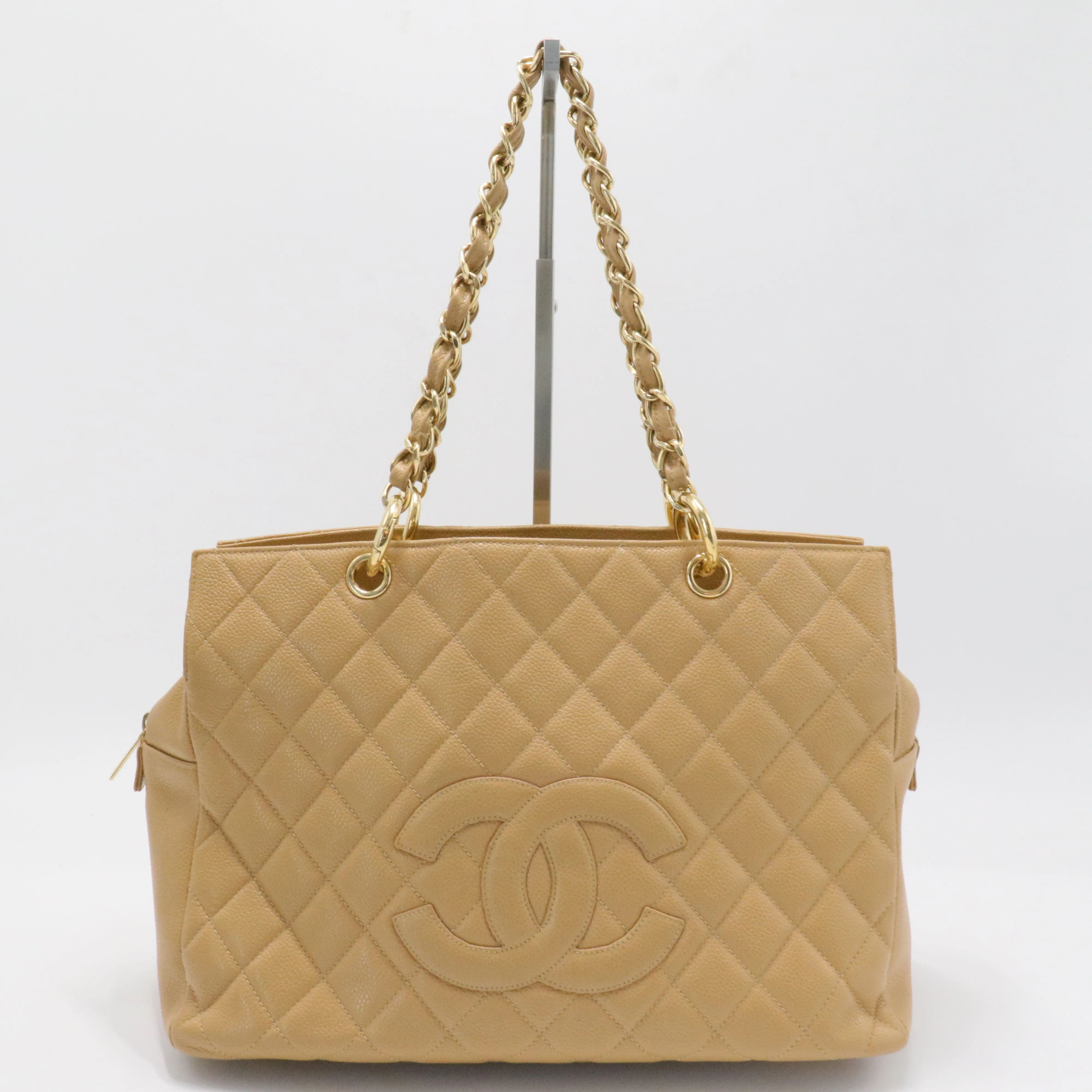 Grand Shopping Tote Quilted Caviar - Twins