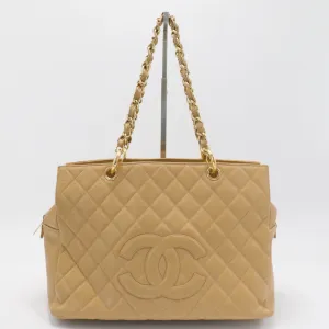 Grand Shopping Tote Quilted Caviar - Twins