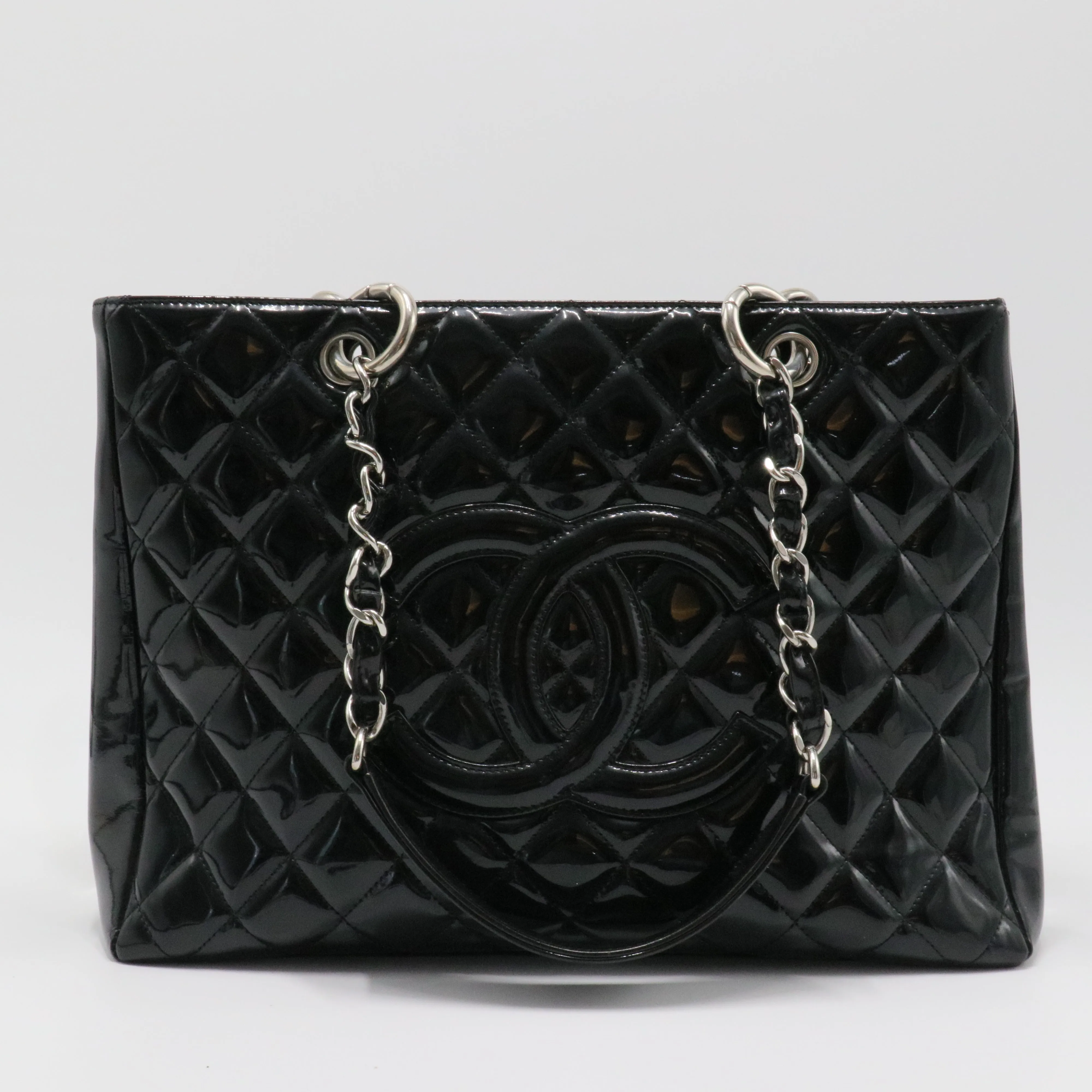 Grand Shopping Tote Quilted Caviar