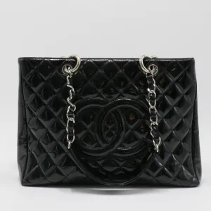 Grand Shopping Tote Quilted Caviar