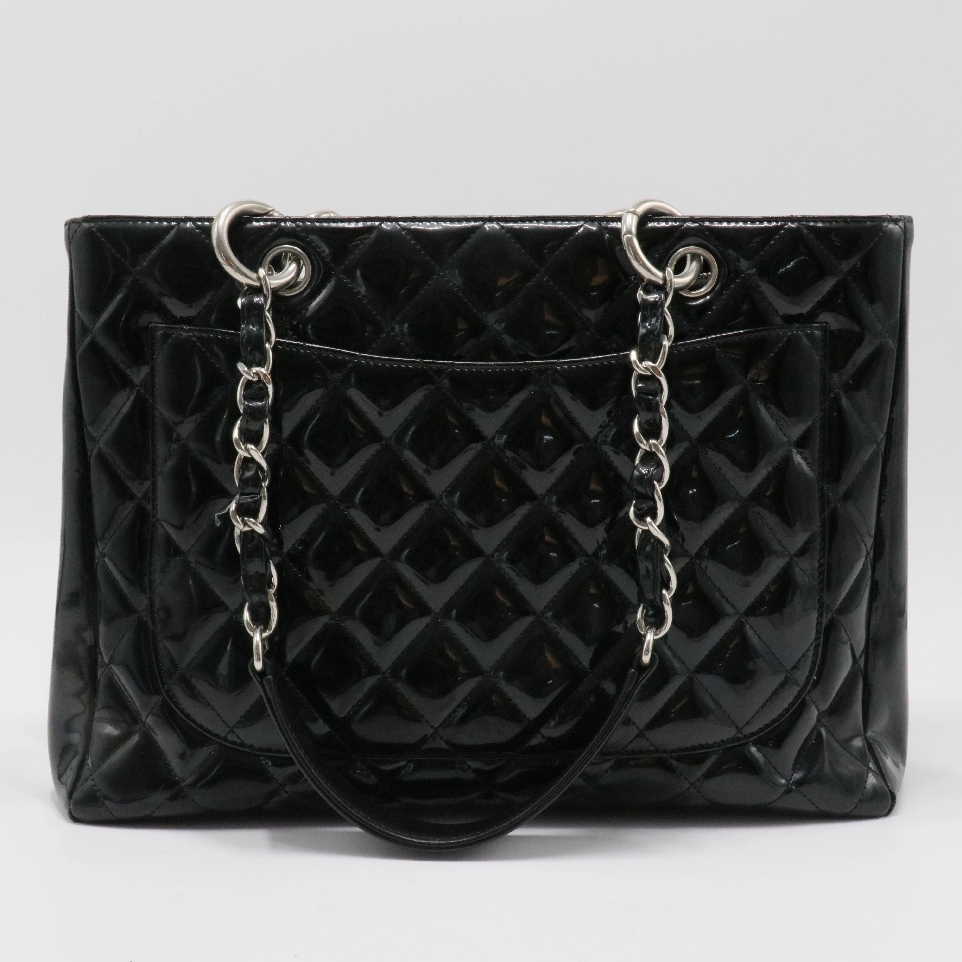 Grand Shopping Tote Quilted Caviar