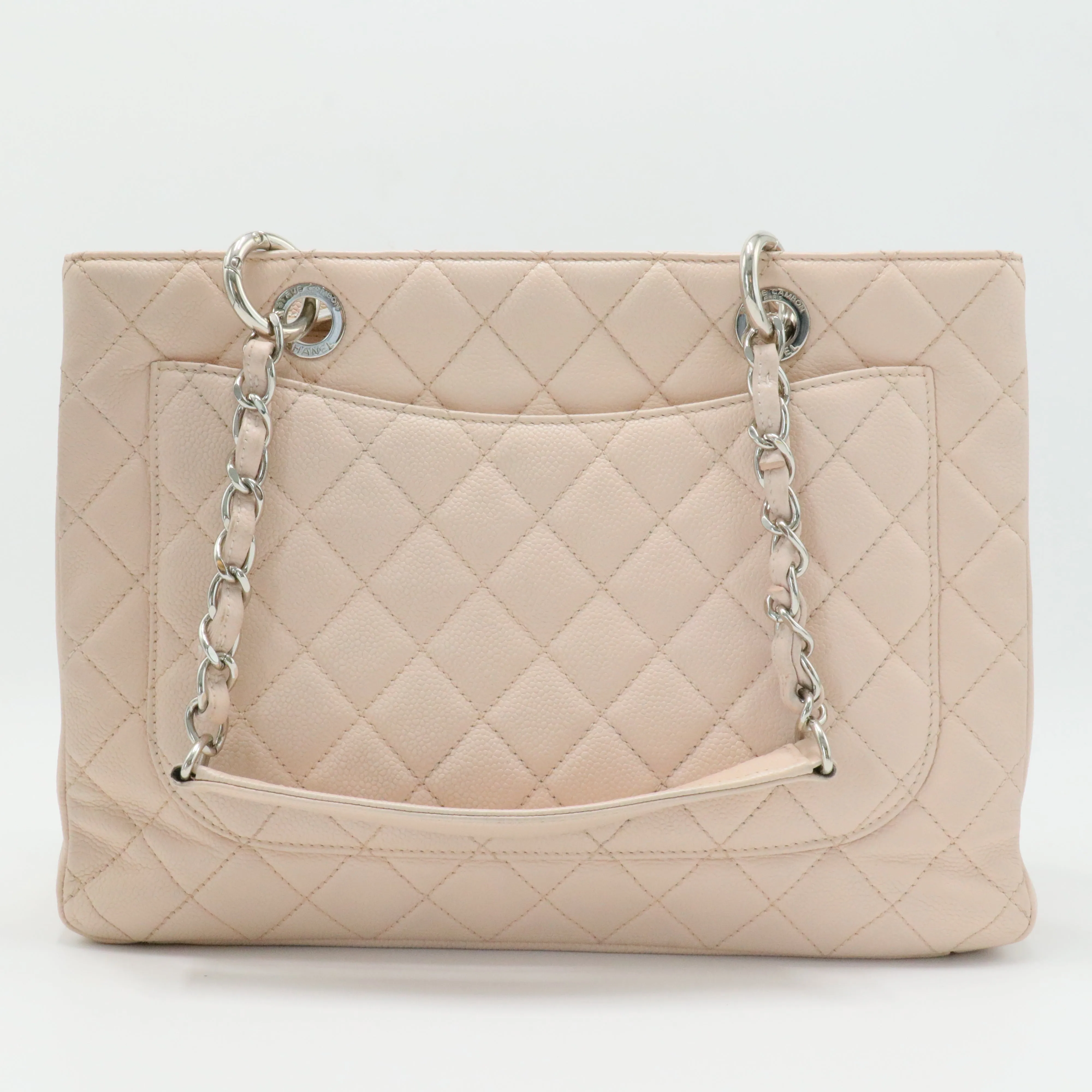 Grand Timeless Shopping Tote Quilted Caviar
