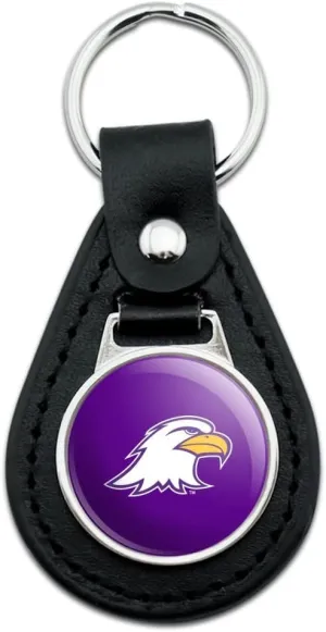 GRAPHICS & MORE Black Leather Ashland University Primary Logo Keychain