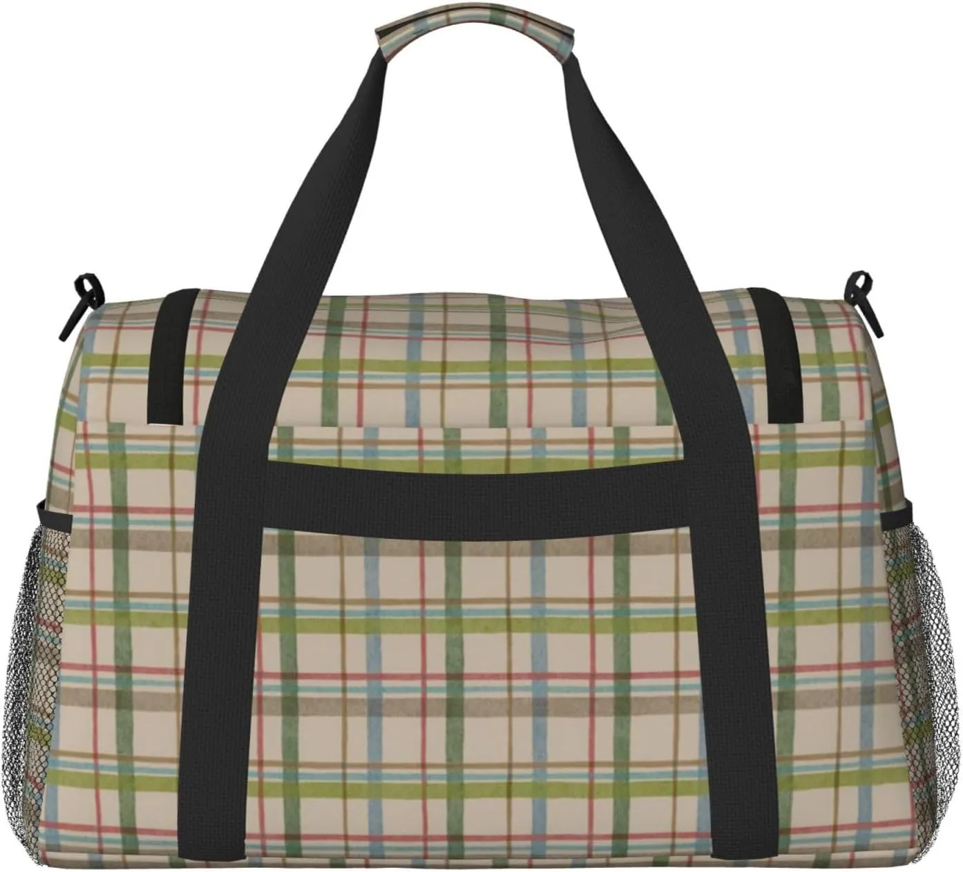 Gray Blue Stripes Travel Duffel Bag Large Foldable Waterproof Overnight Bag For Beach Swim Bags Pool Sports Gym