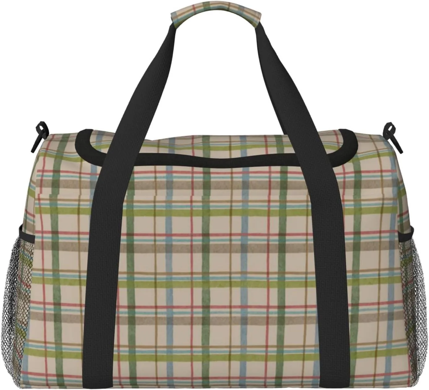 Gray Blue Stripes Travel Duffel Bag Large Foldable Waterproof Overnight Bag For Beach Swim Bags Pool Sports Gym