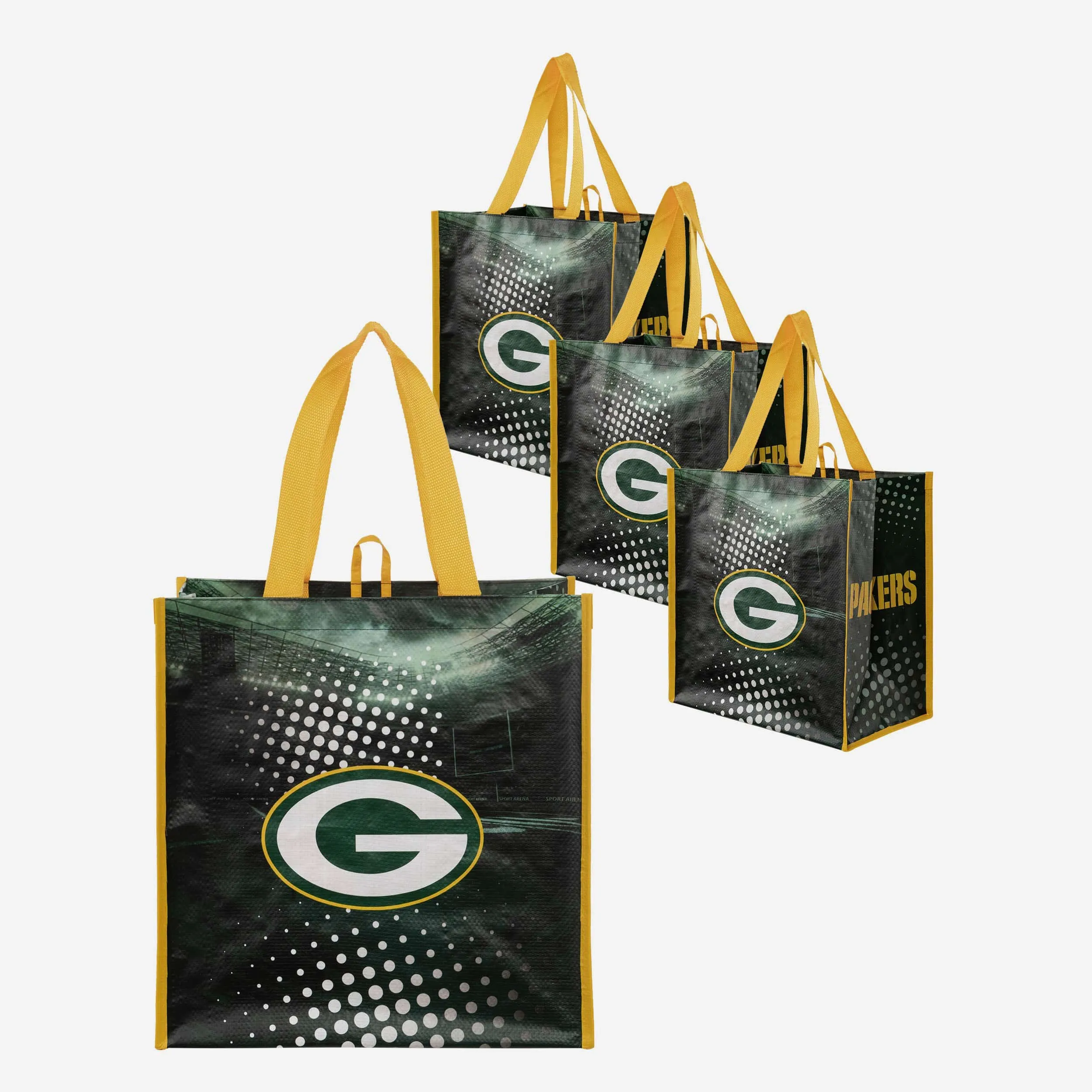 Green Bay Packers 4 Pack Reusable Shopping Bags