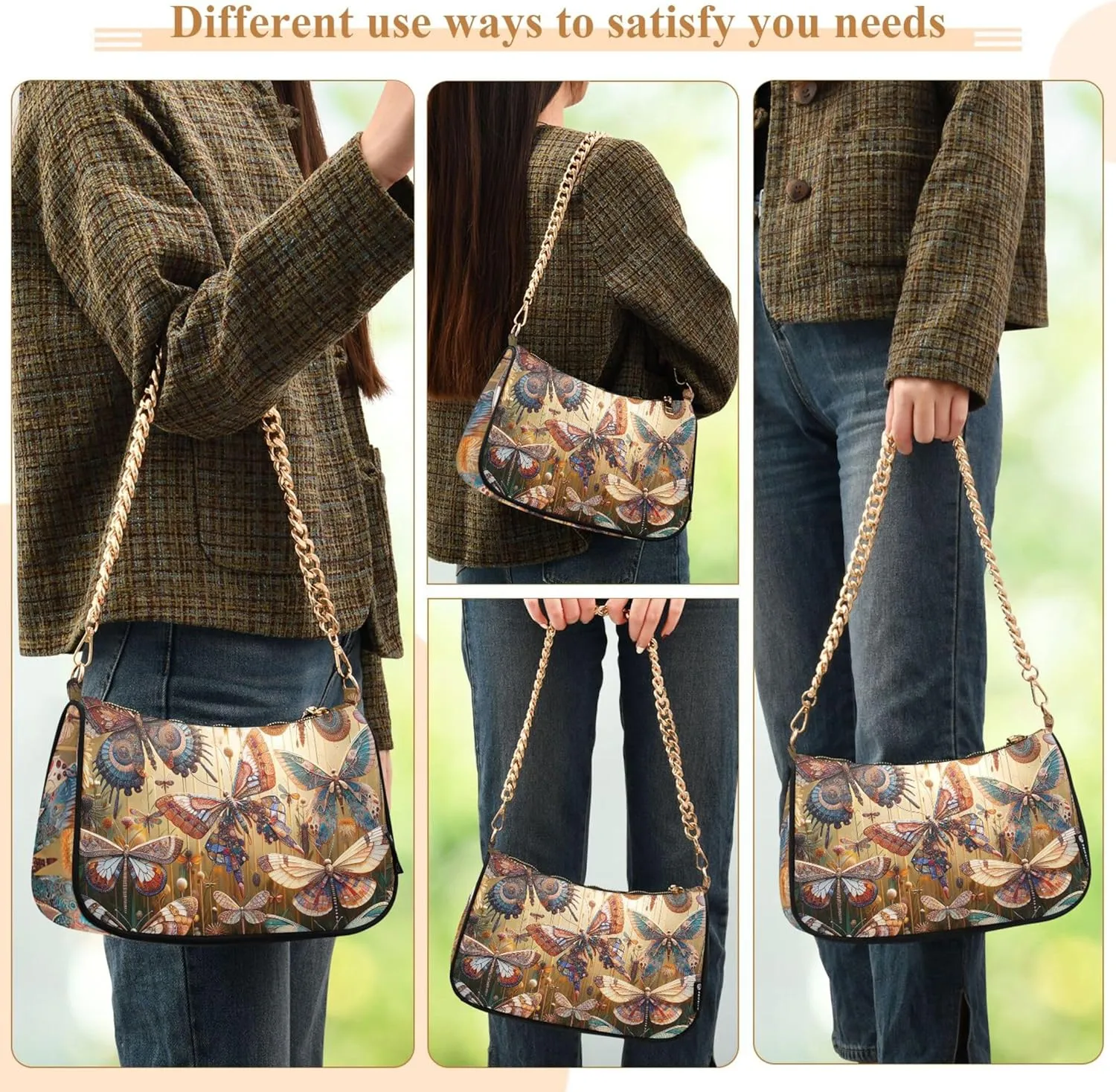 Green Blue Vintage Nautical Cute Purse Bag Hobo Evening Bag Women's Vintage Handbags Shoulder Purse