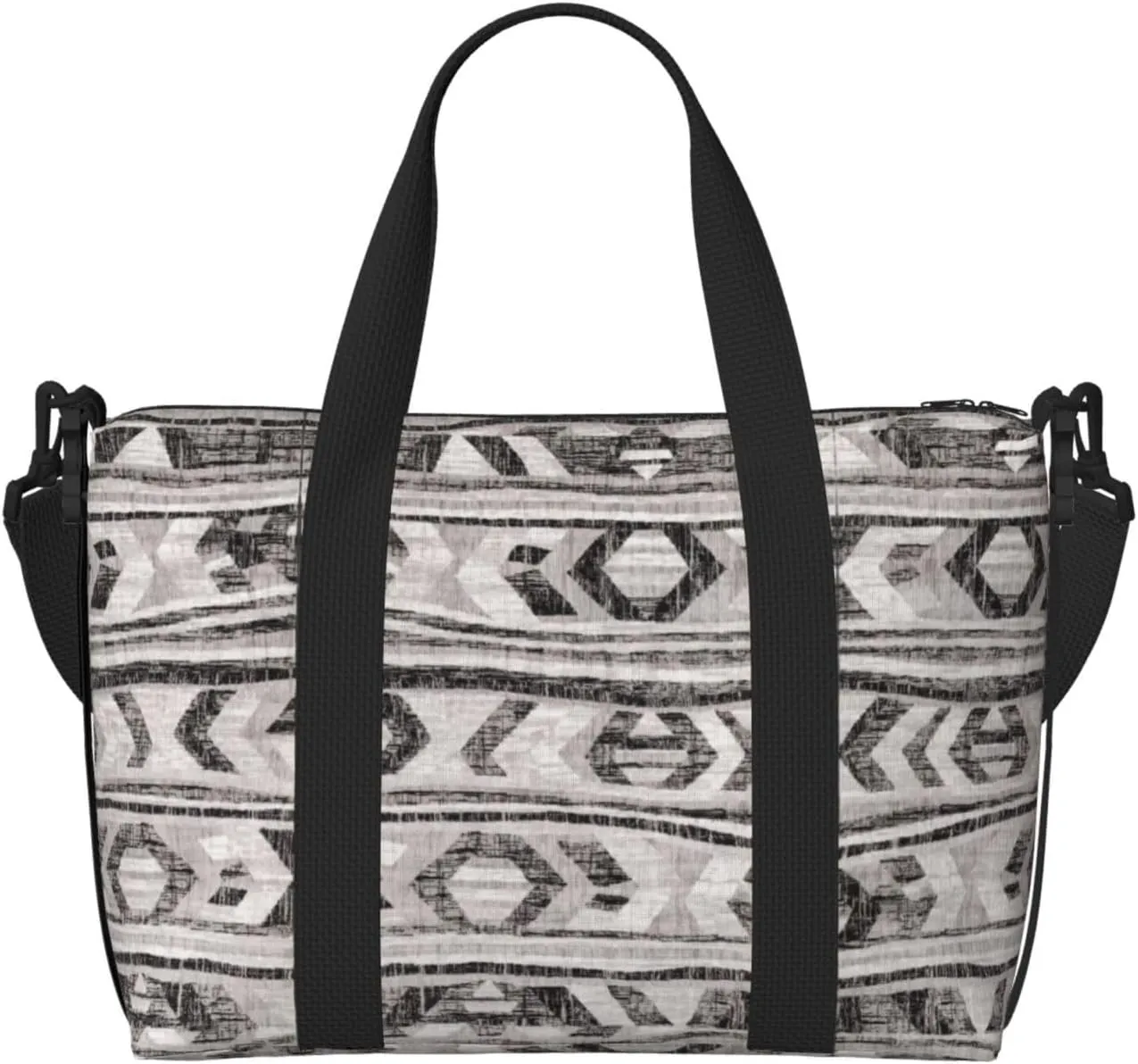 Grey Tribal Personal Item Travel Bags for Women - Durable Travel Duffel Bags, Gym Bags for Overnight Trips