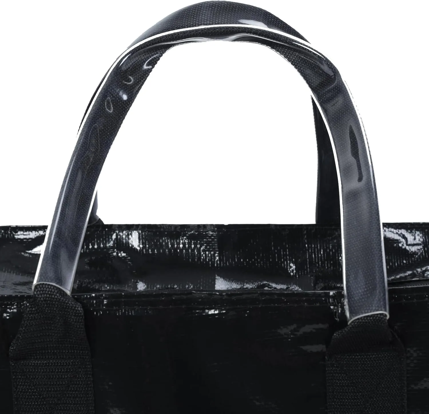 Grocery Bag on Wheels Reusable Rolling Shopping Bag, Rolling Tote Bags with Unbreakable Ergonomic Handles, Collapsible Shopping Trolley, Rolling Tote, Zipper Closure Black Large
