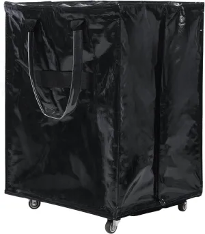 Grocery Bag on Wheels Reusable Rolling Shopping Bag, Rolling Tote Bags with Unbreakable Ergonomic Handles, Collapsible Shopping Trolley, Rolling Tote, Zipper Closure Black Large