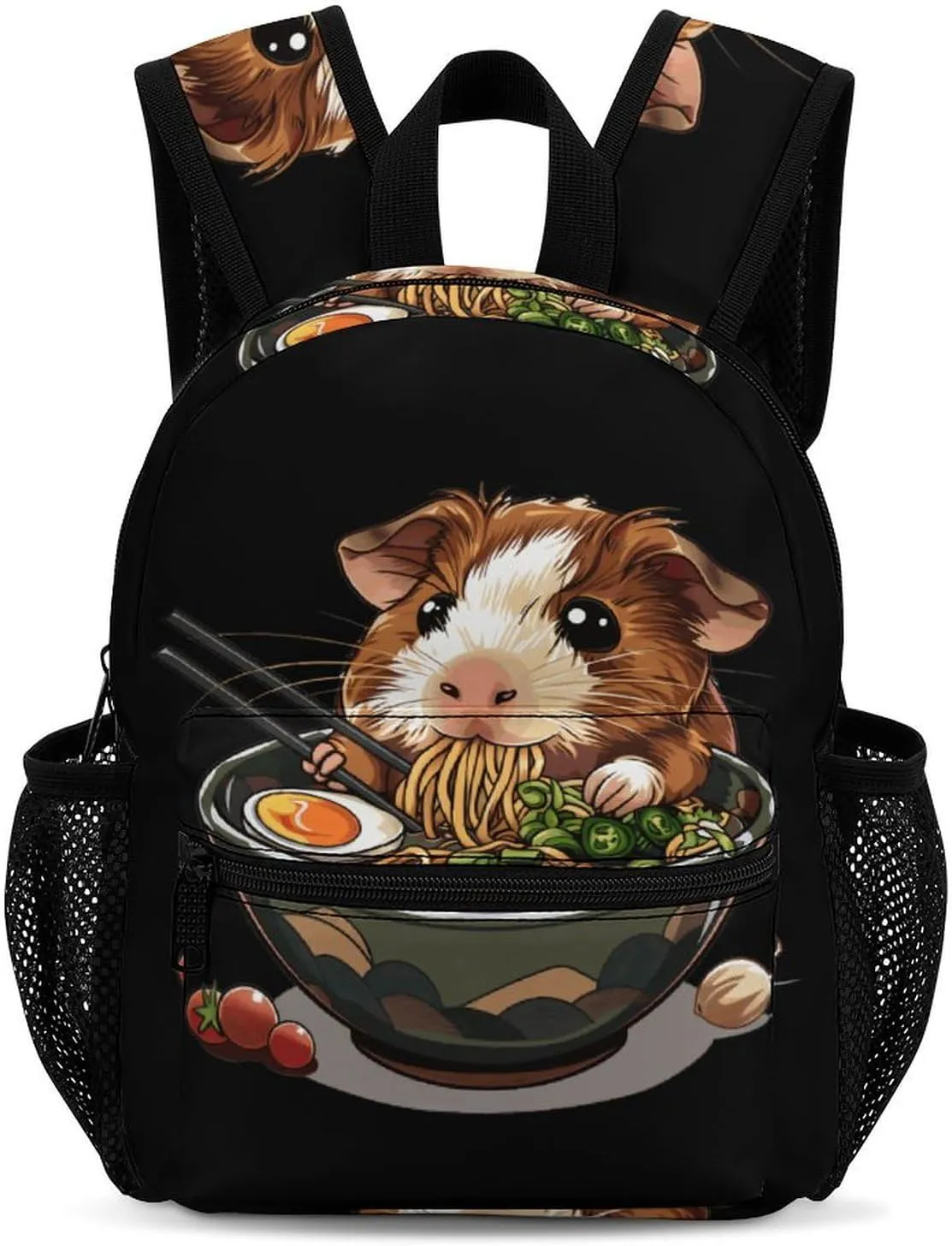 Guinea Pigs Ramen Japanese Noodles 13 Inch Backpack Waterproof Lightweight Travel Backpack Purse Hiking Daypack