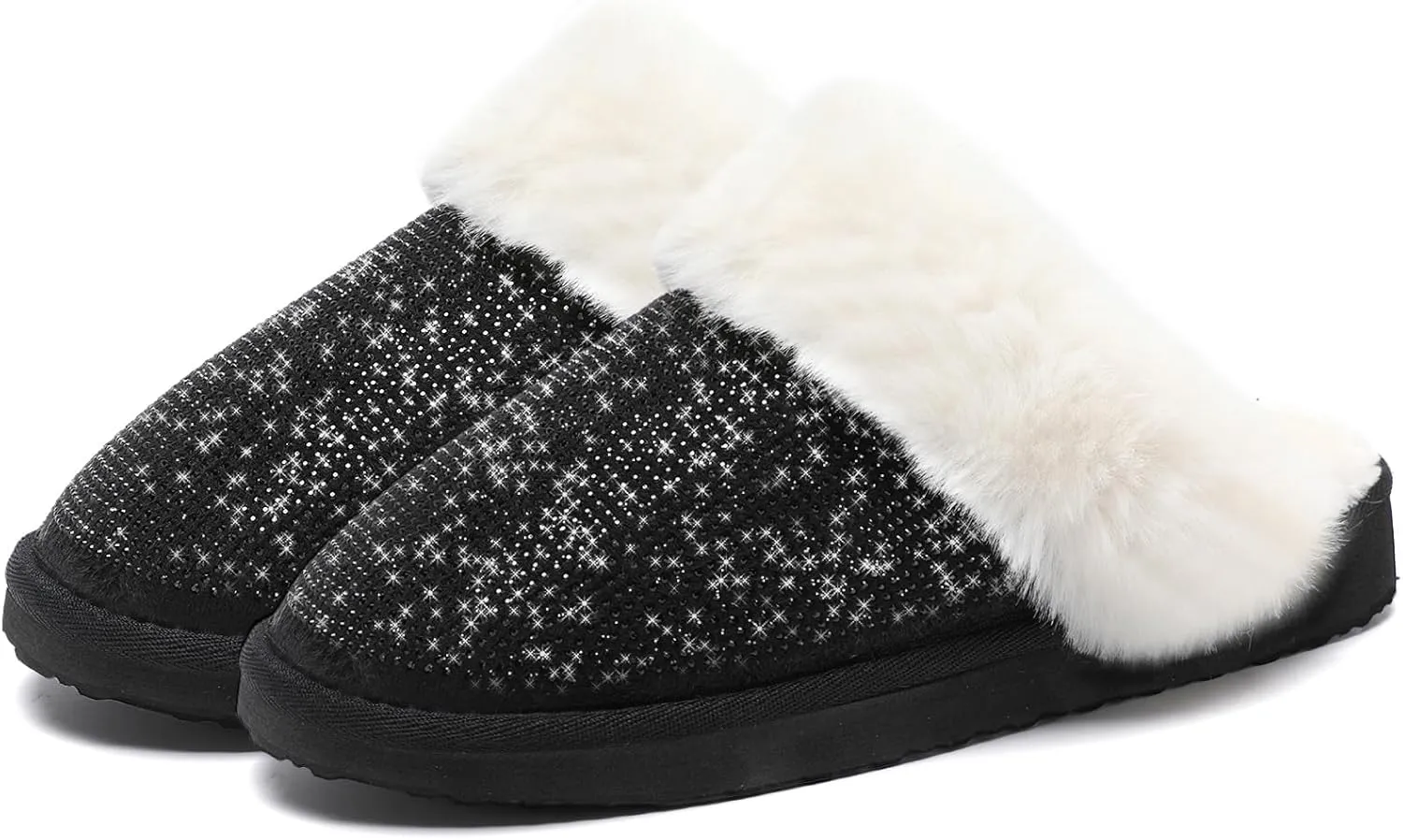 Guyarns Fuzzy House Slippers for Women,Memory Foam Womens Slippers Indoor and Outdoor Non-Slip Faux Fur Comfy Winter House Shoes
