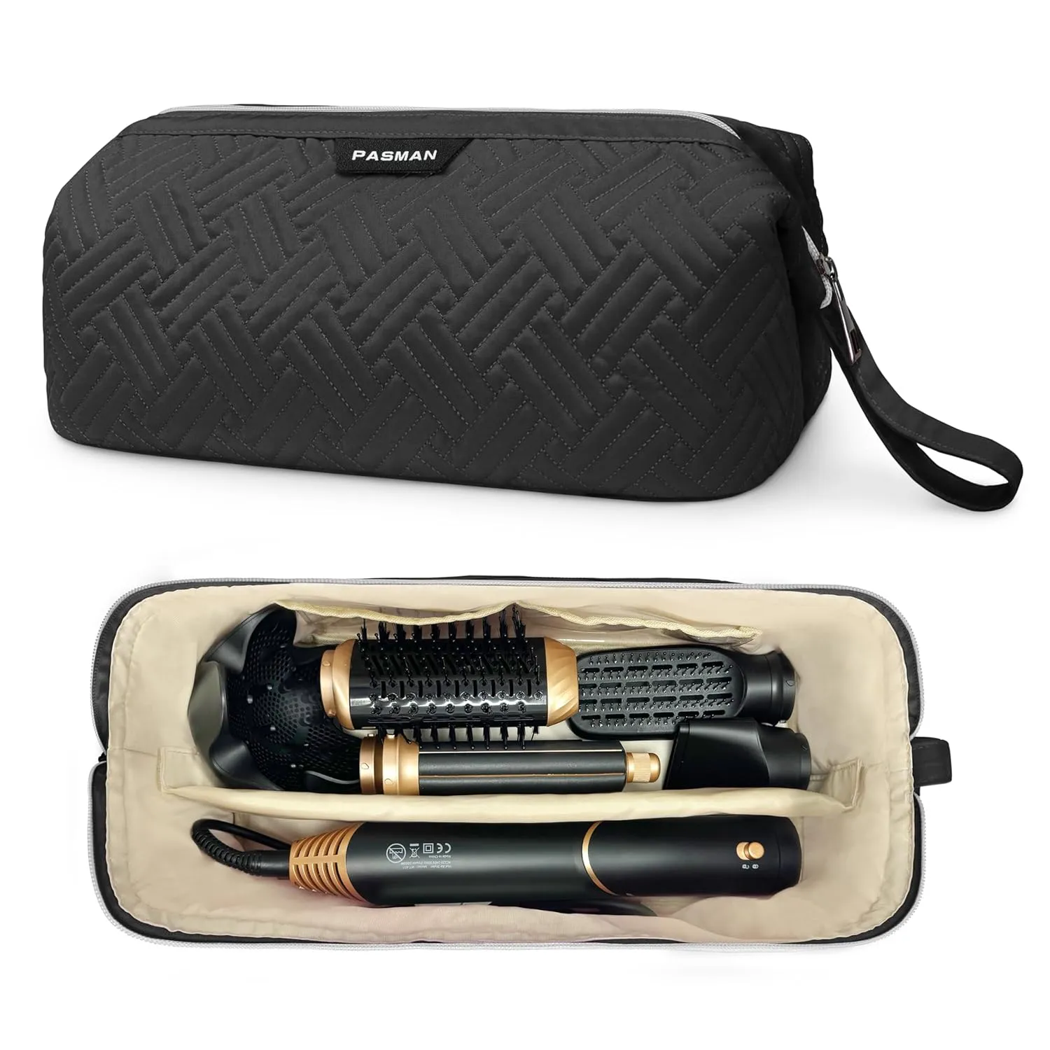 Hair Tools Travel Bag for Shark Flex,Carrying Case Flat Curling Iron Waterproof Organizer,Compatible with FlexStyle Attachment (Black)