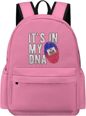 Haiti Flag Haitian Dna Backpacks Large Capacity Daypack Travel Bag Lightweight Laptop Bags Travel Hiking Camping for Men Women 2025