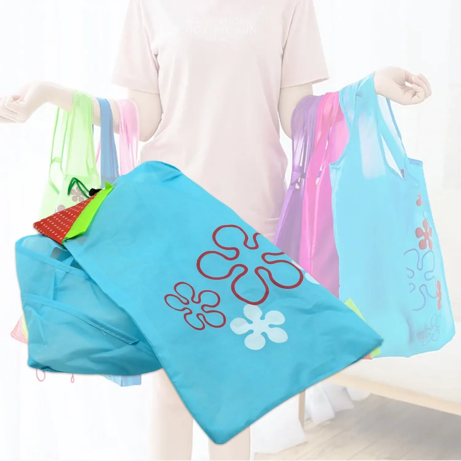 Handles Reusable Bags Shopping Bags With Eco-friendly technology Excellent customer service Washable Reusable Bags - - Foldable Grocery Reusable