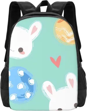 Happy Easter Bunny Lightweight Packable Backpack Travel Casual Large Capacity Daypack Foldable Backpack For Men Women