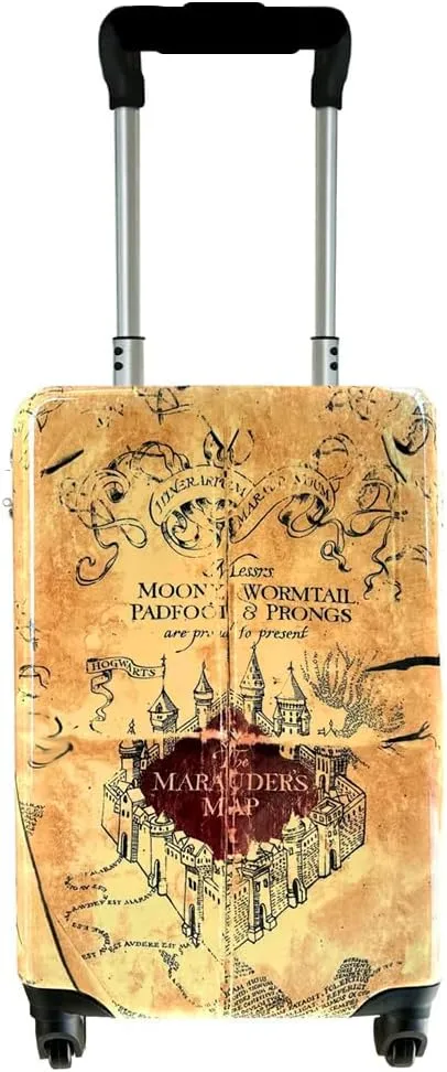 Harry Potter Luggage Carry On Hardshell Rolling Luggage Suitcase Travel Bags (Marauders Map)