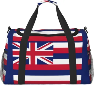 Hawaii Flag print Weekender Overnight Carry On Bag Gym Luggage Bag Duffel Bag for Travel Women