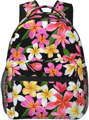 Hawaii Hawaiian Flowers Floral Backpack Casual Camping Travel Backpacks Lightweight Daypack Bag Women Men Bookbag