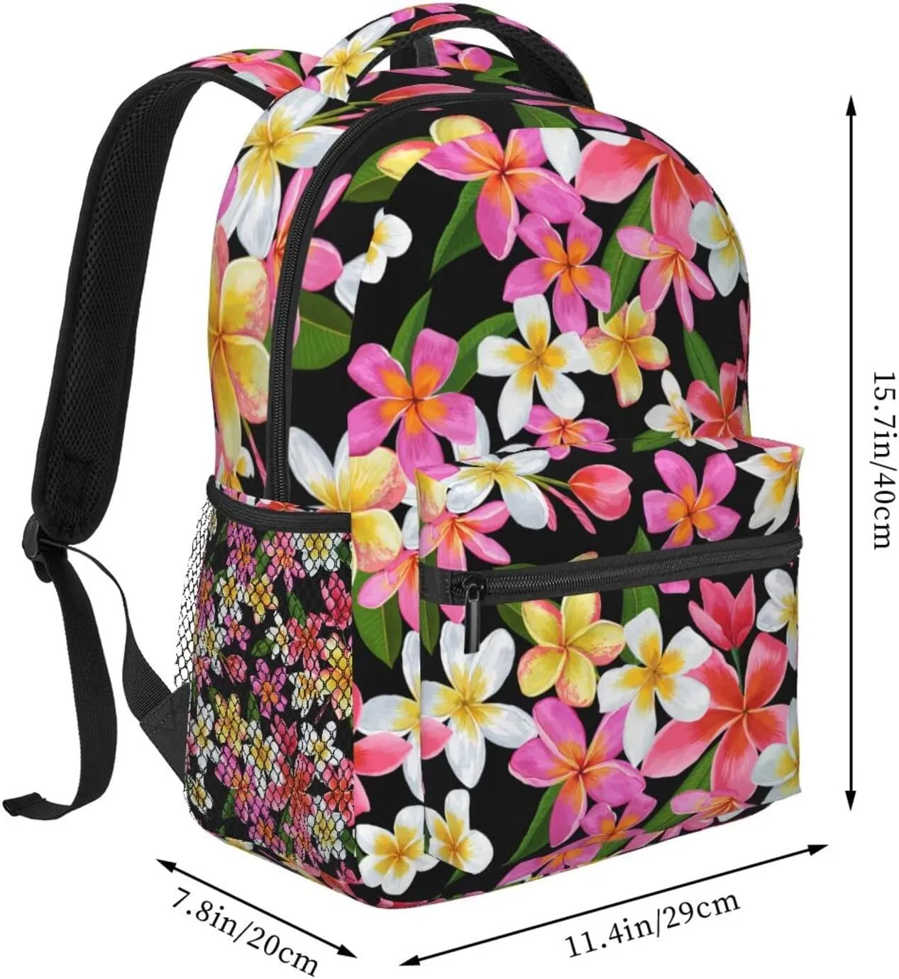 Hawaii Hawaiian Flowers Floral Backpack Casual Camping Travel Backpacks Lightweight Daypack Bag Women Men Bookbag