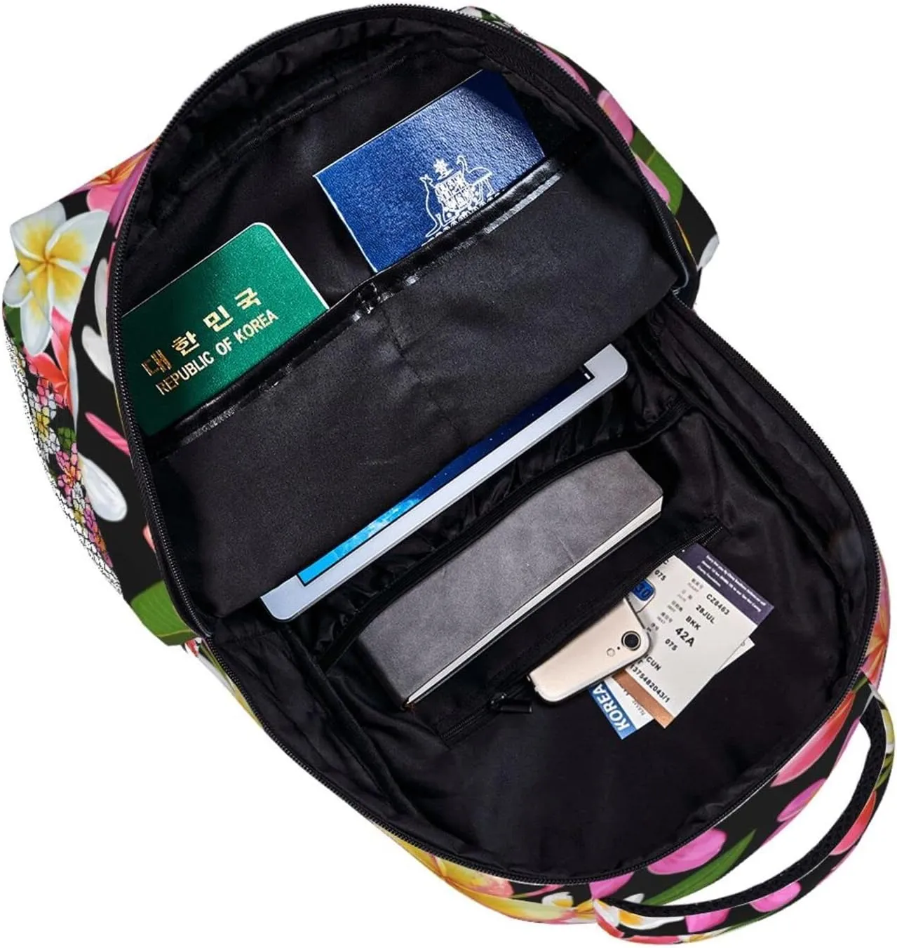 Hawaii Hawaiian Flowers Floral Backpack Casual Camping Travel Backpacks Lightweight Daypack Bag Women Men Bookbag