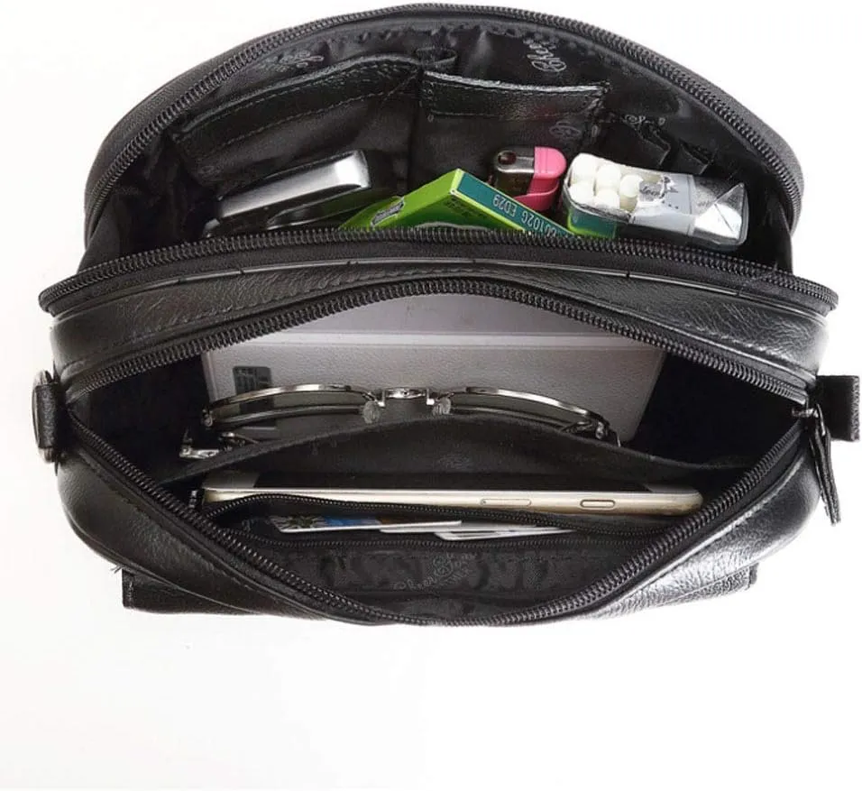 Hebetag Leather Clutch Purse Wallet for Men Organizer Holder Wrist Bag
