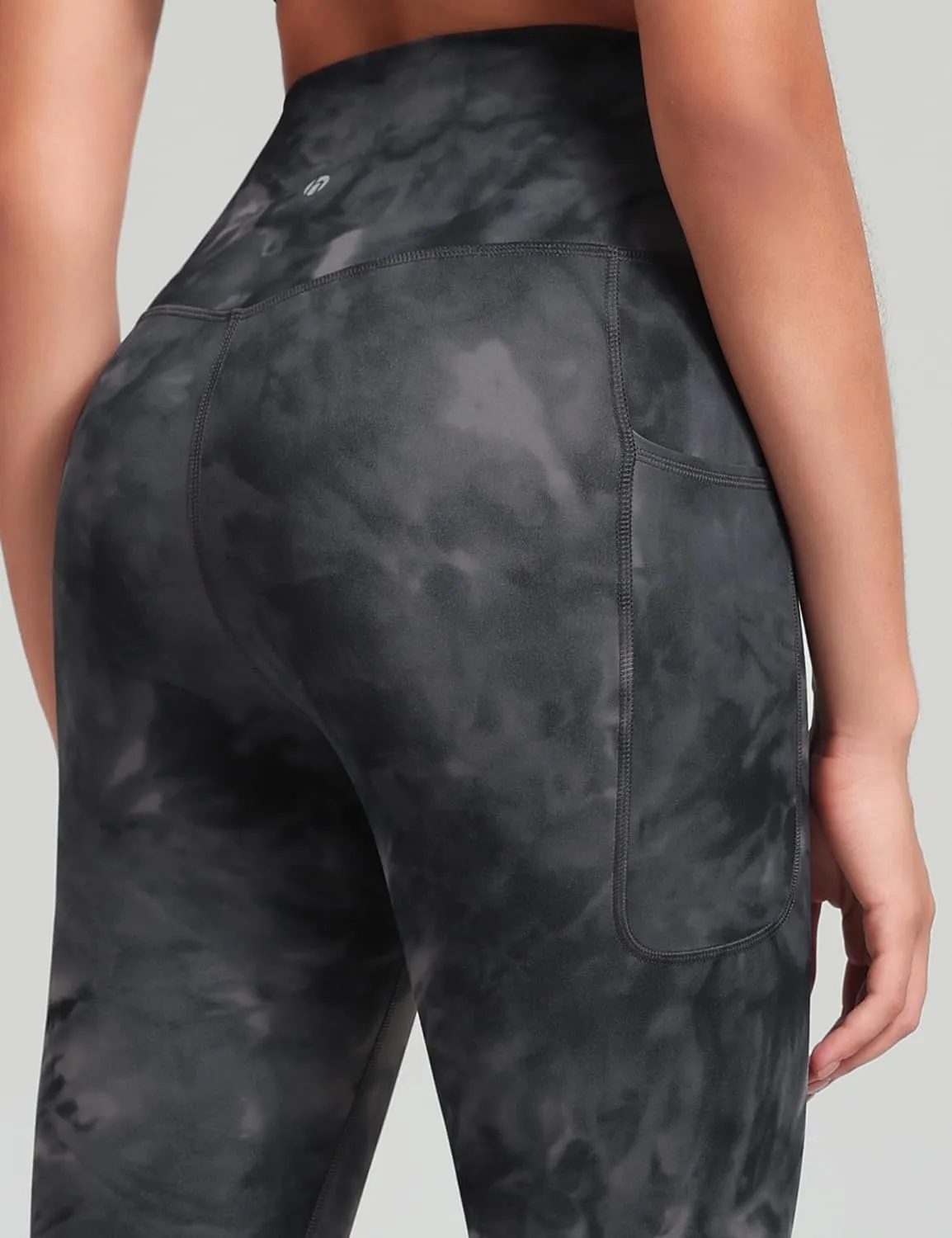 HeyNuts Workout Pro/Yoga Pro 7/8 Leggings with Side Pockets for Women, High Waisted Tummy Control Compression Pants 25''