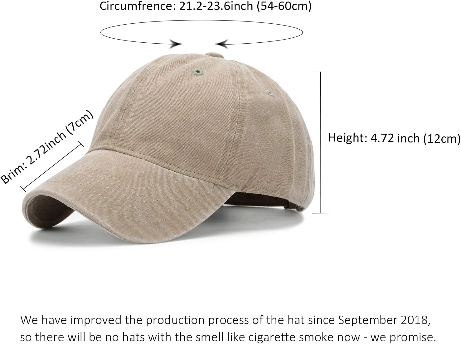 HH HOFNEN Men Women Washed Distressed Twill Cotton Baseball Cap Vintage Adjustable Dad Hat