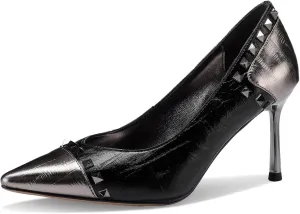 High Heels for Women Stiletto Pointed Toe Leather Pumps Closed Toe Dressy Comfortable Sexy Elegantes Wedding Slip On Formal Prom Sparkly 3 Inch Shoes