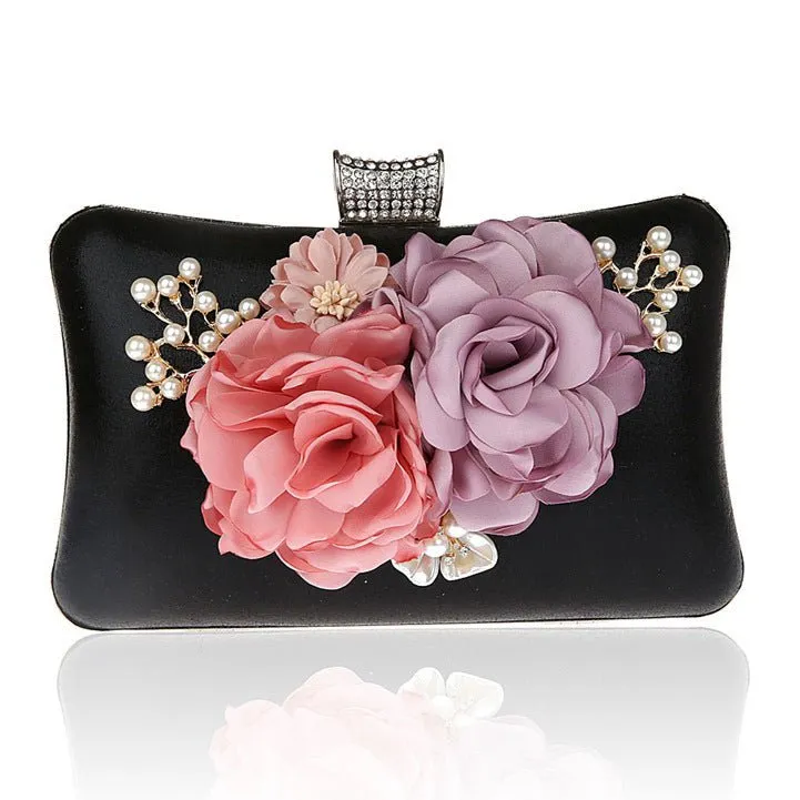 High Quality Flowers Evening Clutch Purse Wedding Bags