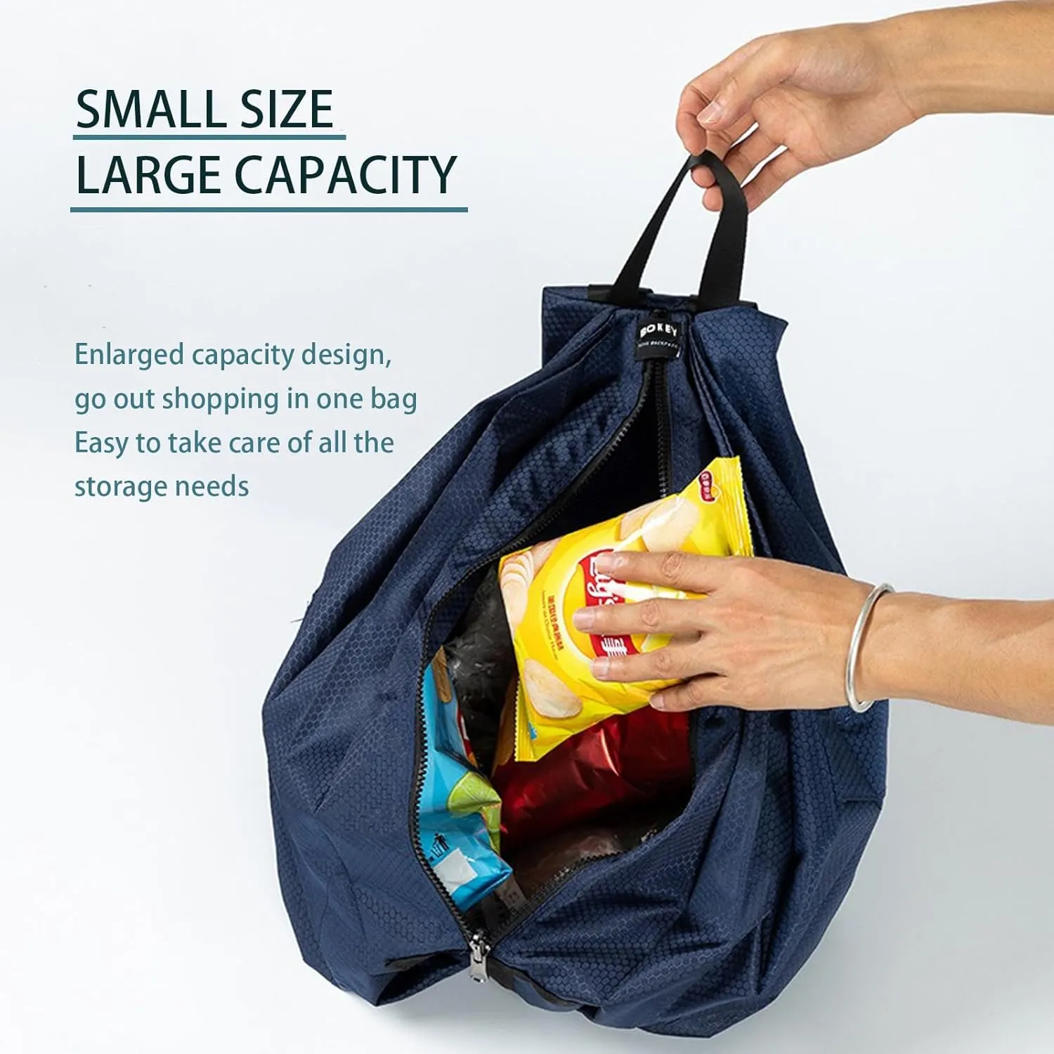 Hiking Backpack Foldable,Small Daypack Lightweight Packable Backpack Travel Casual Shoulder Bag for Women Men (Black)