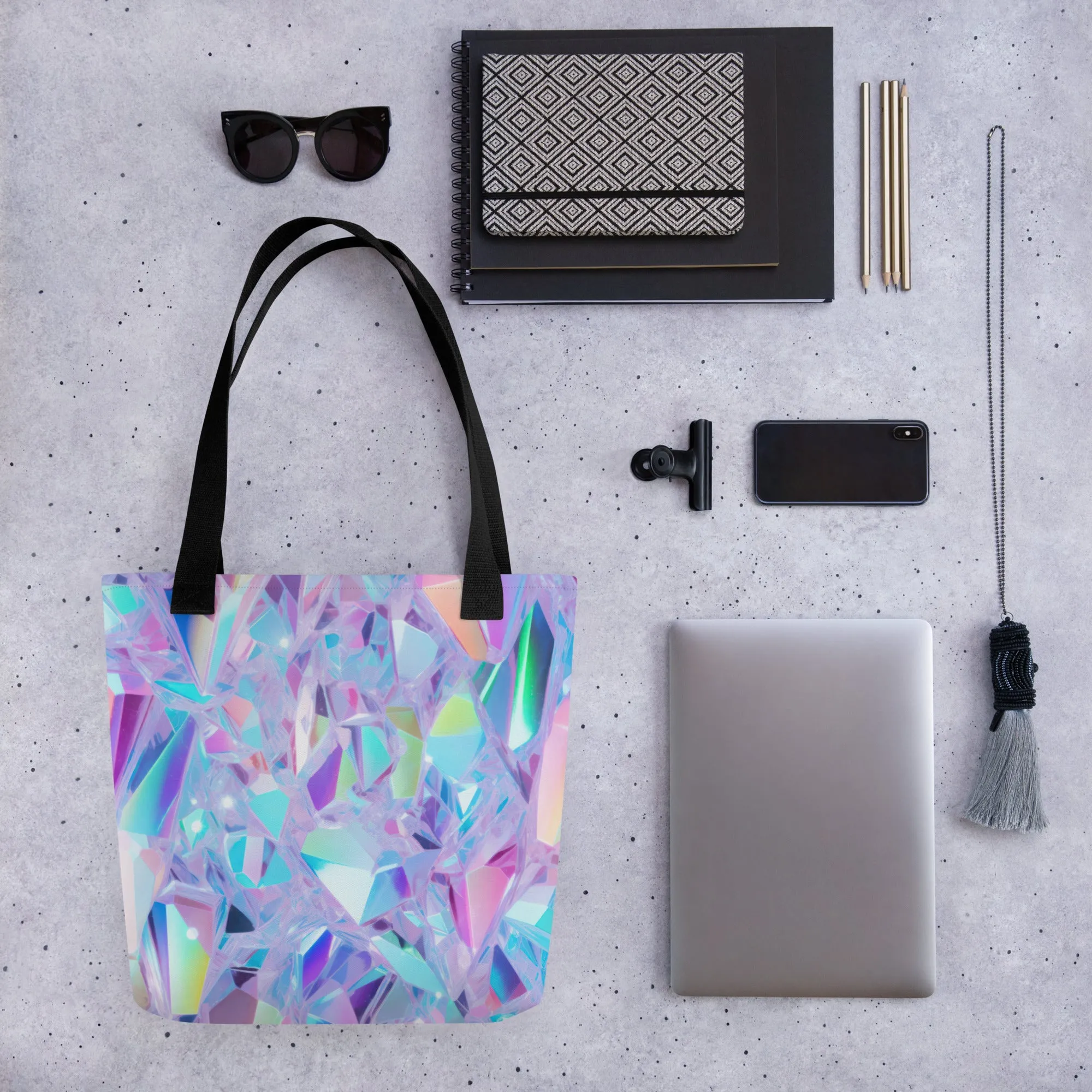 Holographic Fractals All Over Print Tote Bag