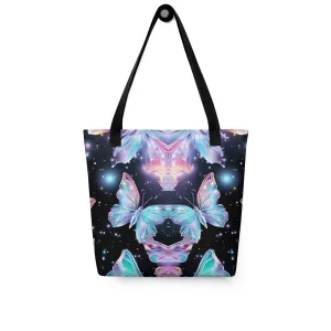 Holographic Geometric Butterfly Tote Bag All Over Print Tote Bag