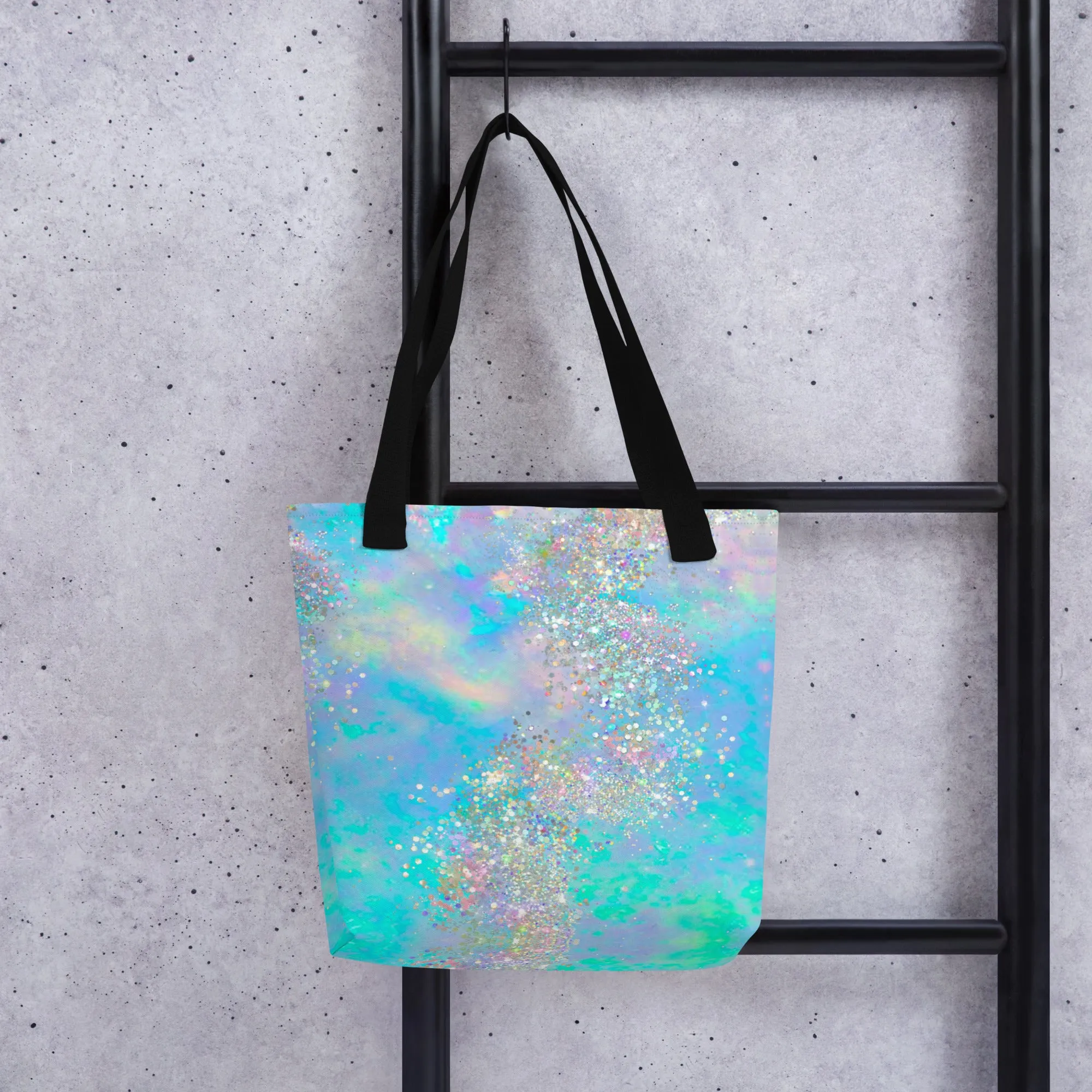 Holographic Glitter Effect All Over Print Tote Bag