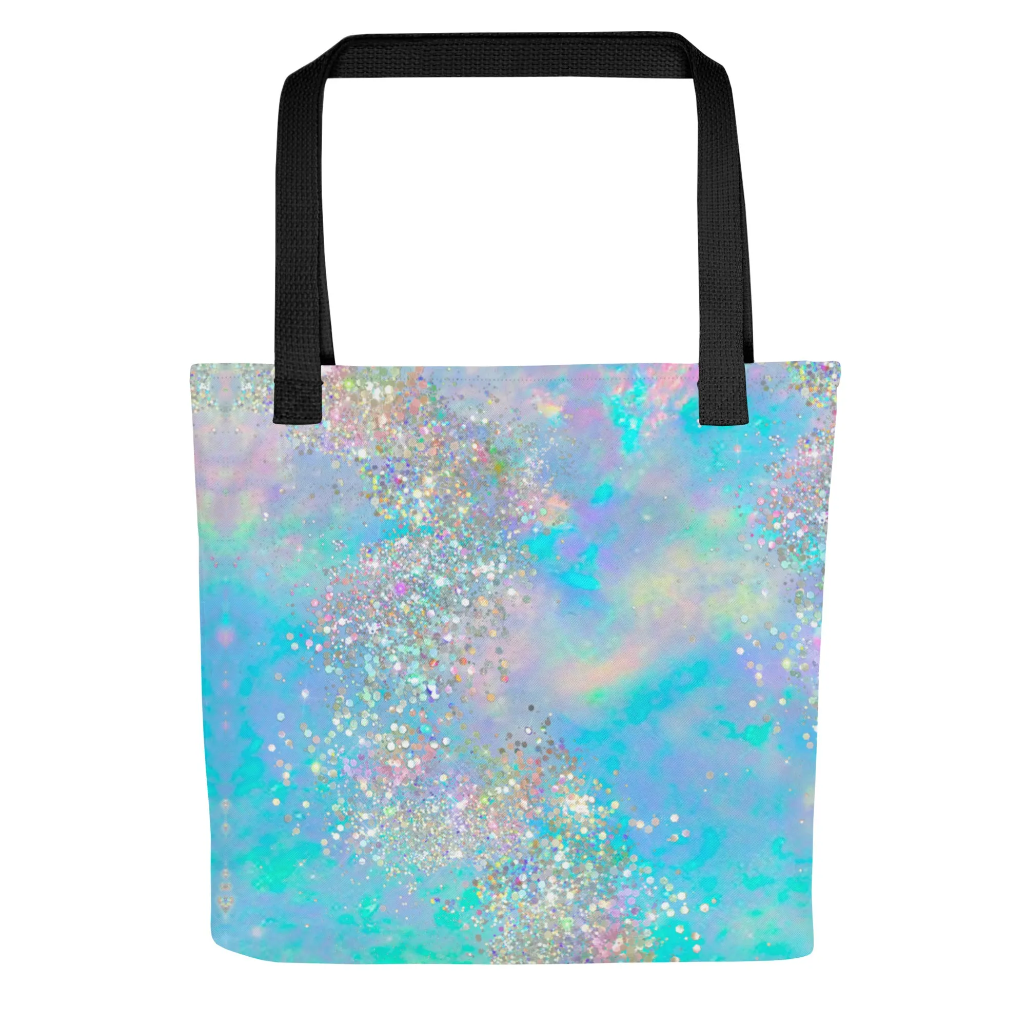 Holographic Glitter Effect All Over Print Tote Bag
