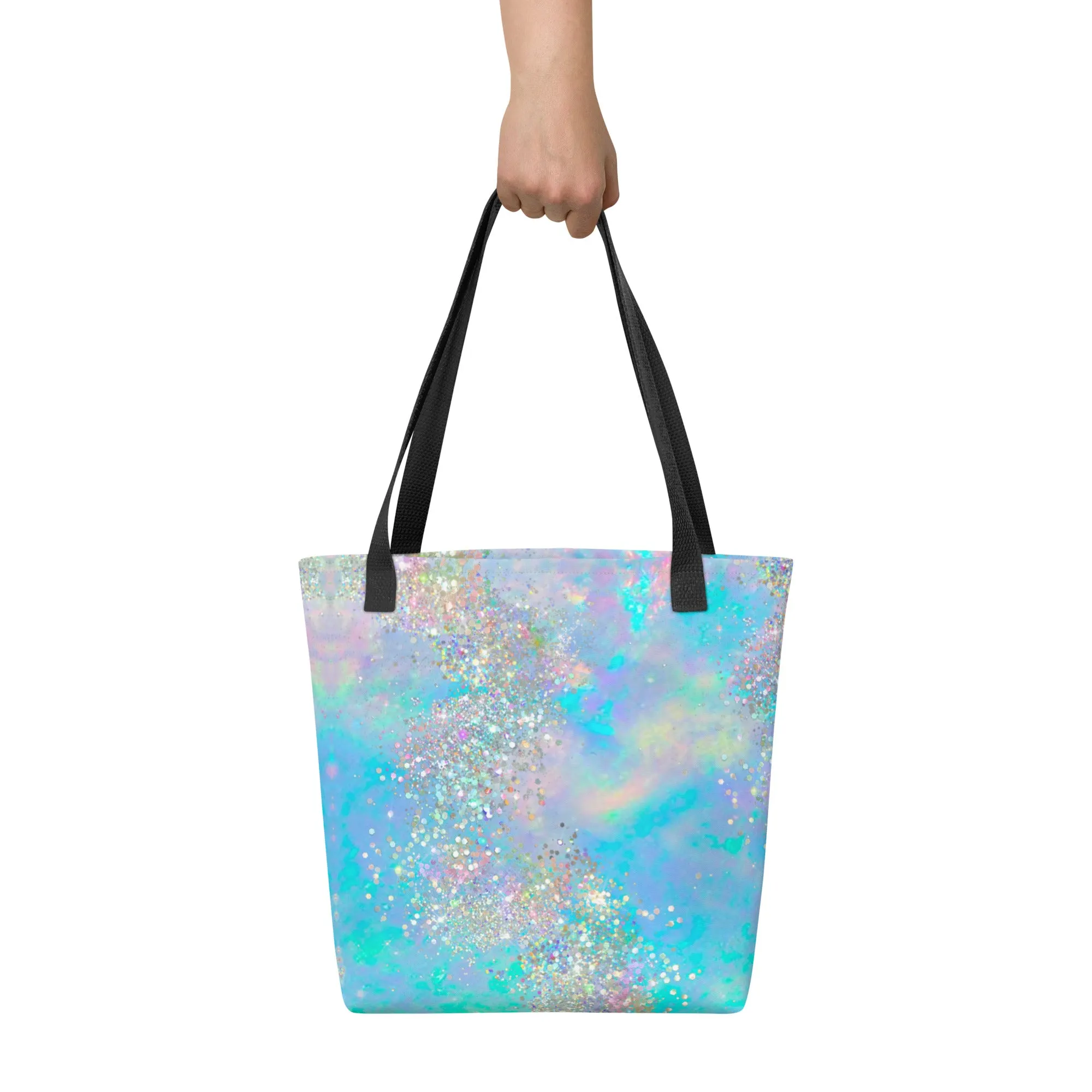 Holographic Glitter Effect All Over Print Tote Bag