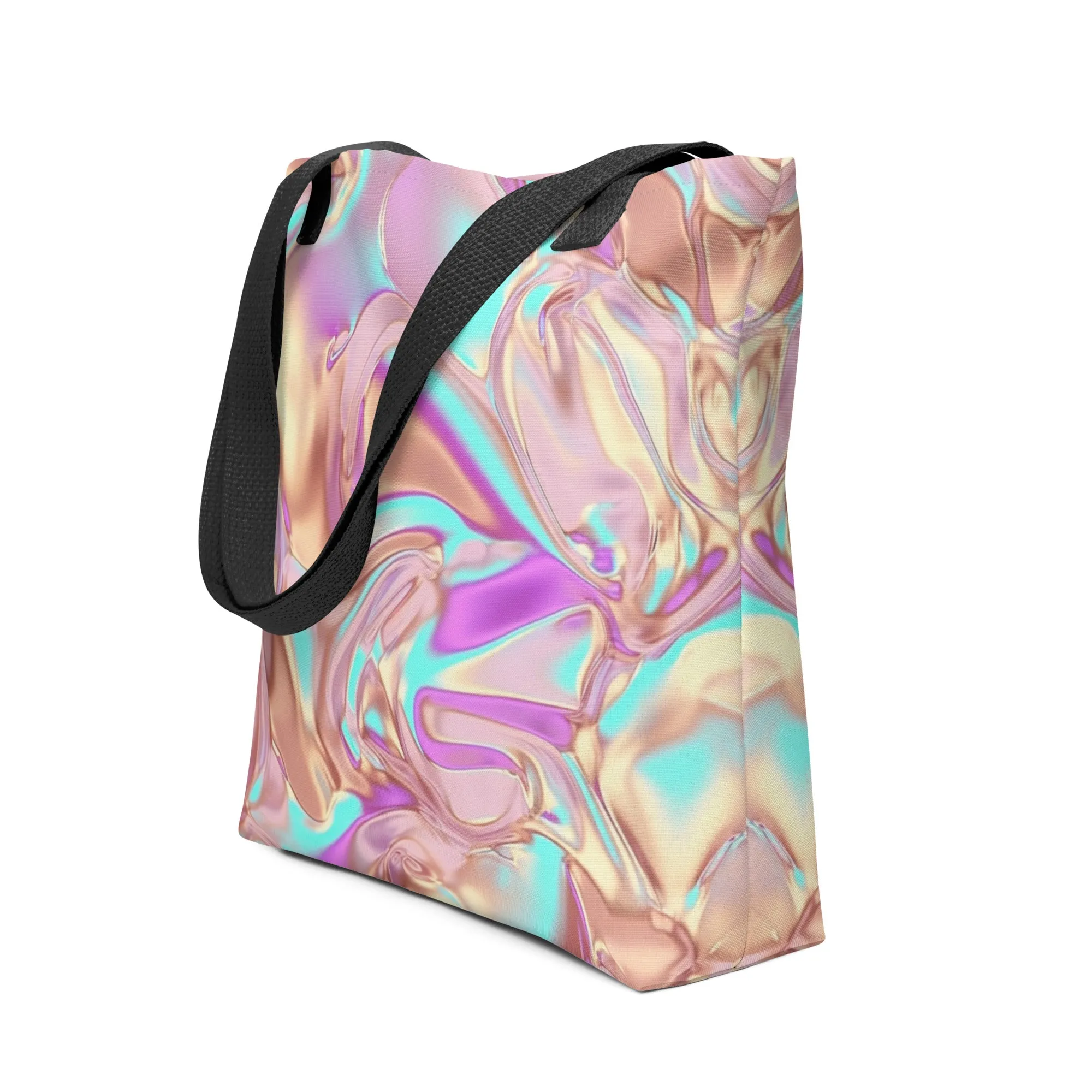 Holographic Rose Gold 3D All Over Print Tote Bag