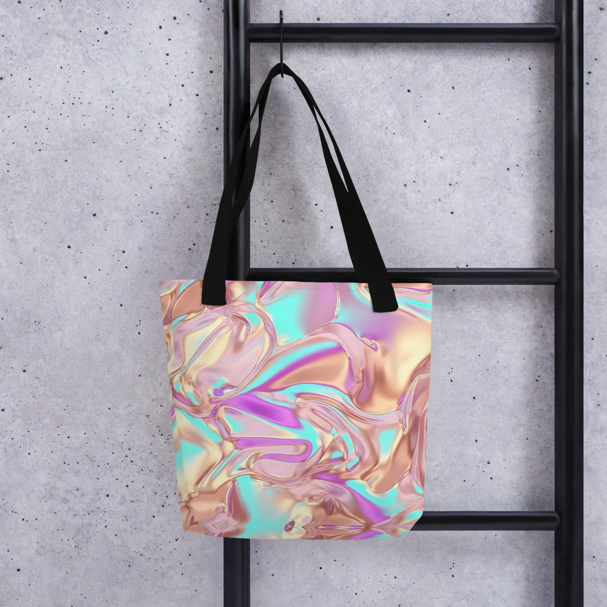 Holographic Rose Gold 3D All Over Print Tote Bag
