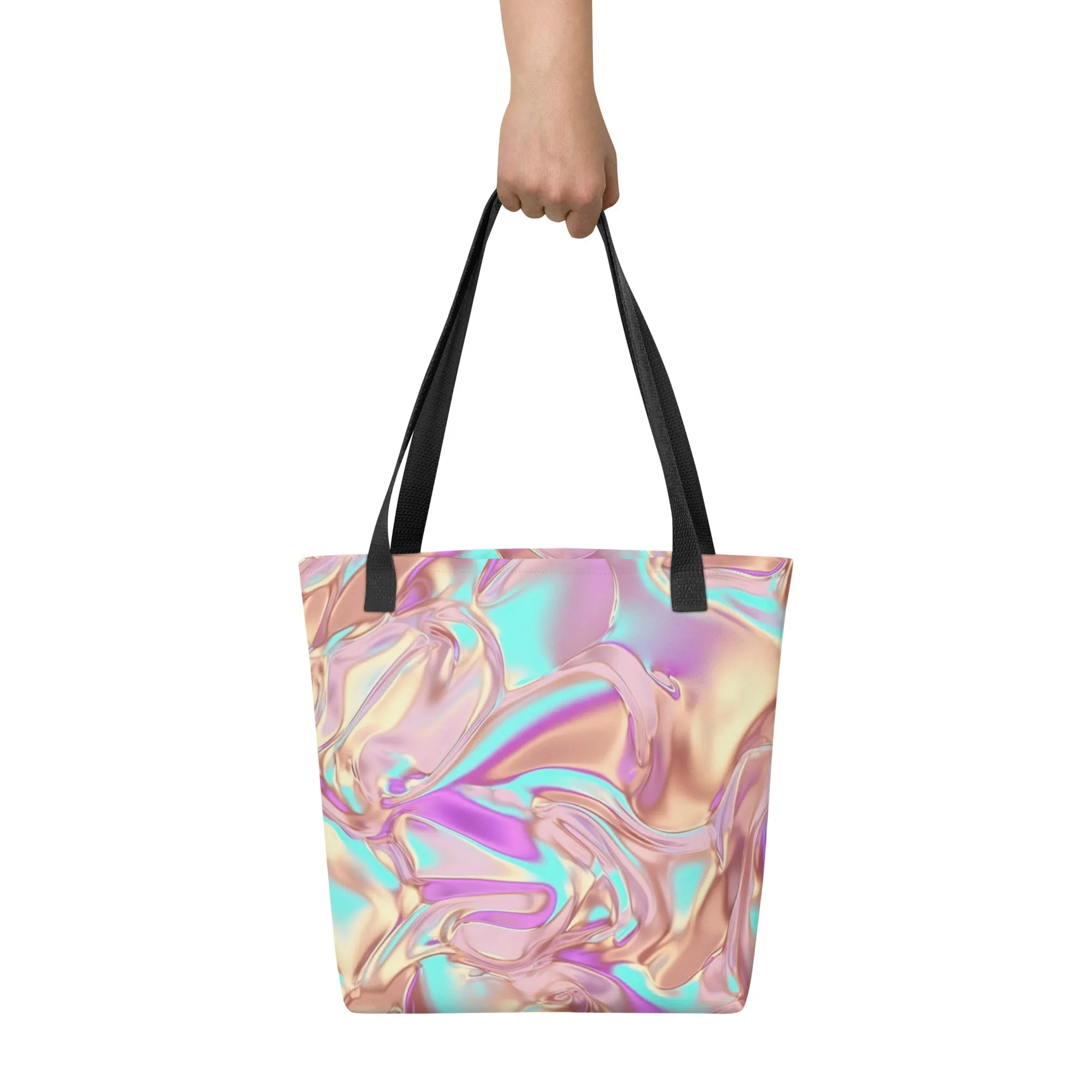 Holographic Rose Gold 3D All Over Print Tote Bag