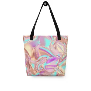 Holographic Rose Gold 3D All Over Print Tote Bag