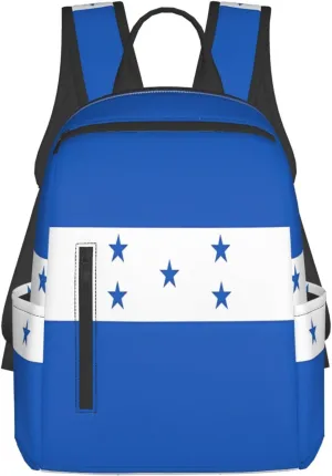 Honduran Flag Casual Backpacks Large Capacity Laptop Backpack Sports Fitness Rucksack Travel Carry-On Daypack Work Bag for Outdoor Camping