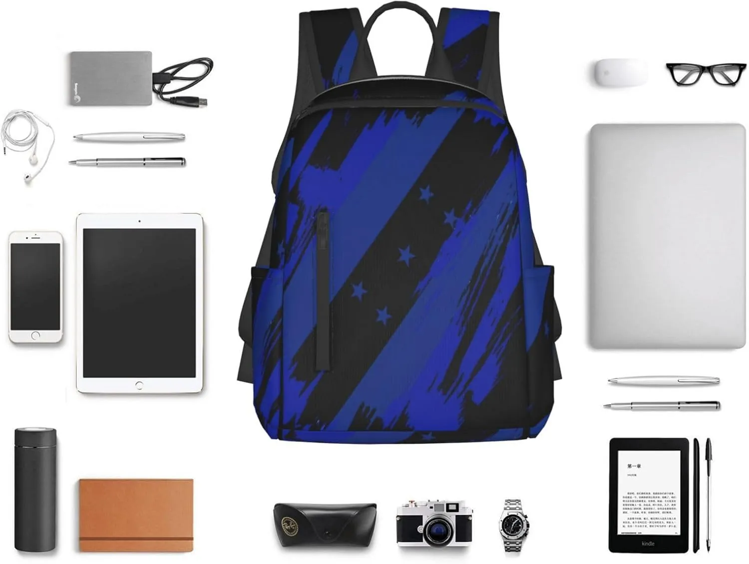 Honduran Flag Casual Backpacks Large Capacity Laptop Backpack Sports Fitness Rucksack Travel Carry-On Daypack Work Bag for Outdoor Camping