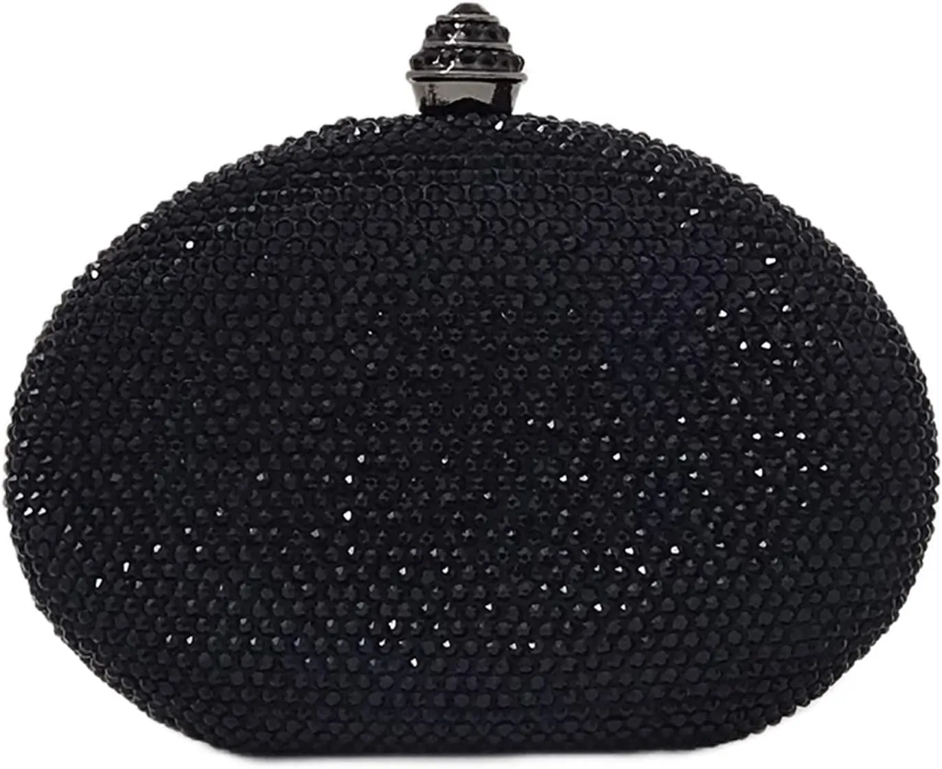 HUANG ZHUANG Egg Shape Crystal Clutch Purse Rhinestone Evening Bag for Women Party Wedding Cute Handbag