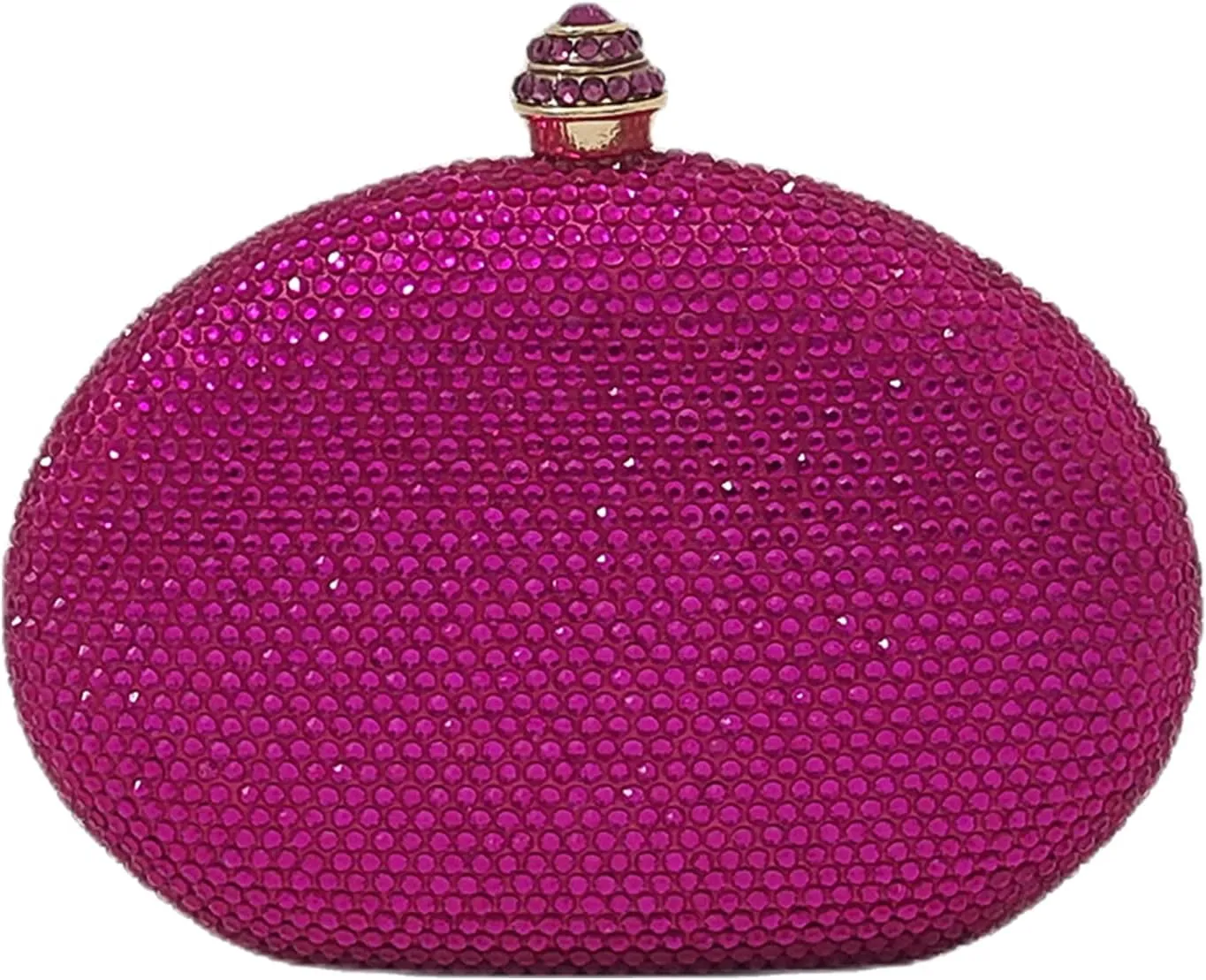 HUANG ZHUANG Egg Shape Crystal Clutch Purse Rhinestone Evening Bag for Women Party Wedding Cute Handbag