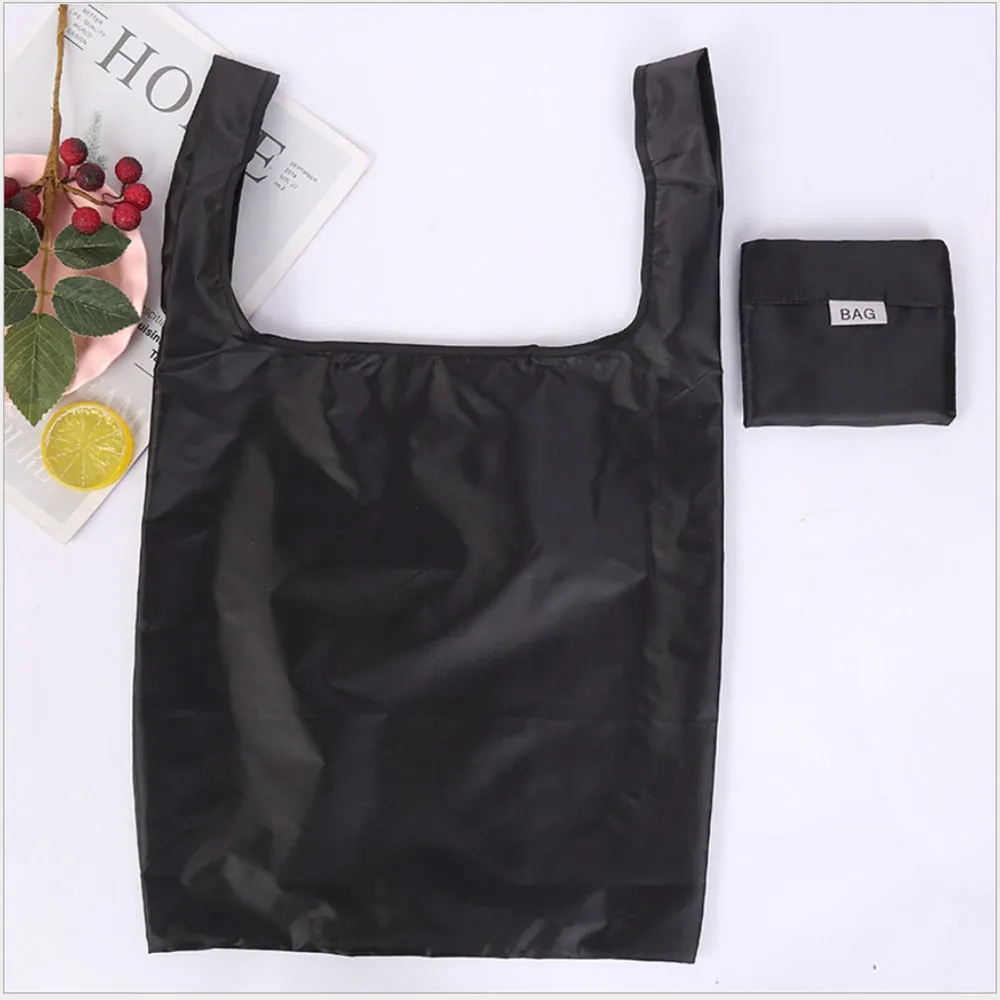 HULIANFU Shopping bag foldable polyester bag Eco-friendly hand canvas bag grocery bags Shoulder Reusable Bag foldable shopping bags totes