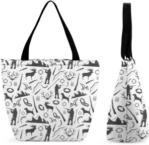 Hunting Hunter Women's Reusable Shopping Bags Foldable Tote Bag Lightweight Handbag for Work Travel