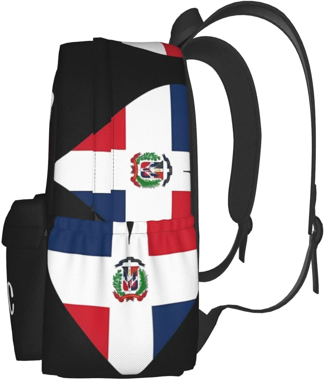 I Love Dominican Republic Large Travel Backpack Casual Backpacks Laptop Daypack Working Rucksack Lightweight Back Pack Sports Bag with Adjustable Shoulder Strap