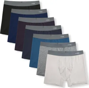 INNERSY Men's Boxer Briefs Cotton Stretchy Underwear 7 Pack for a Week