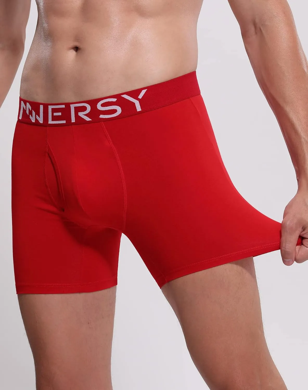 INNERSY Men's Boxer Briefs Cotton Stretchy Underwear 7 Pack for a Week