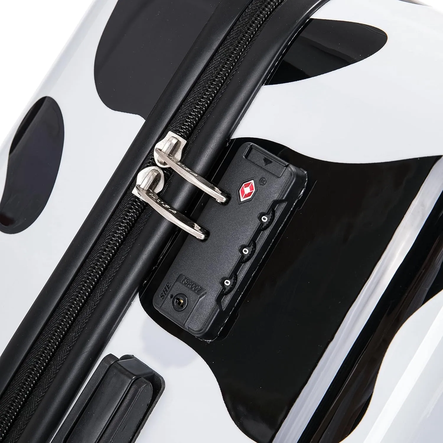 InUSA Cow Print Luggage with Spinner Wheels | Durable Lightweight Hardside Suitcase | Travel Bag with Handle and Trolley | 20-Inch Carry On Small Luggage